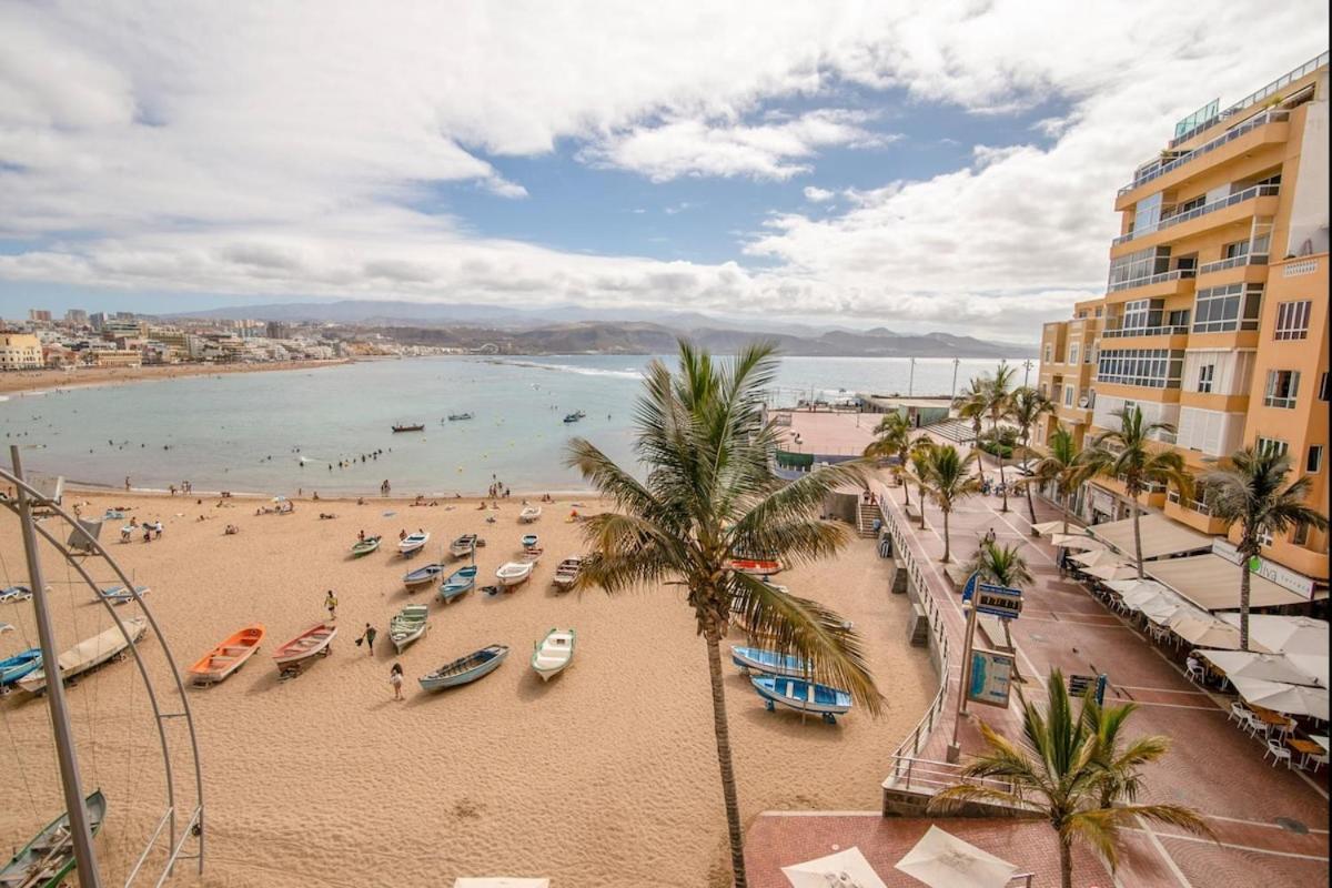 En Primera Linea De La Playa De Las Canteras Vista Al Mar Las Palmas de Gran Canaria Eksteriør bilde